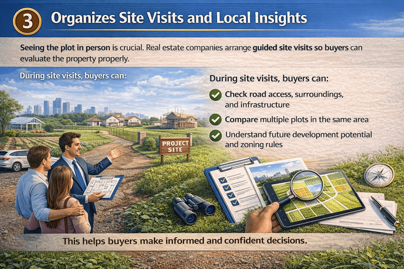 Organizing site visits and insights